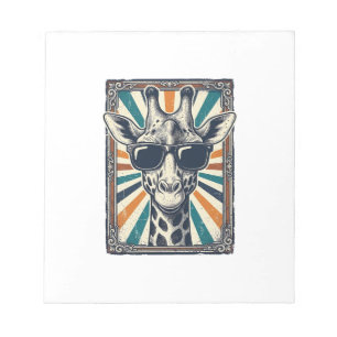 Vintage-Giraffen-Sonnenbrille Notizblock
