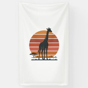 Vintage-Giraffen-Sonnenuntergang-Safari-Vector-Shi Banner