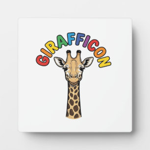 Vintage-Giraffen-Symbol Süßes Tier-Shirt-Design_1 Fotoplatte