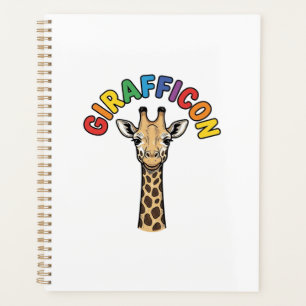 Vintage-Giraffen-Symbol Süßes Tier-Shirt-Design_1 Planer