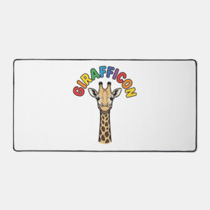 Vintage-Giraffen-Symbol Süßes Tier-Shirt-Design_1 Schreibtischunterlage