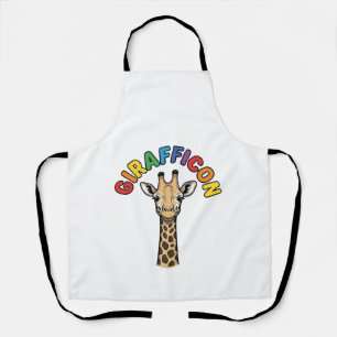 Vintage-Giraffen-Symbol Süßes Tier-Shirt-Design_1 Schürze