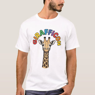 Vintage-Giraffen-Symbol Süßes Tier-Shirt-Design_1 T-Shirt