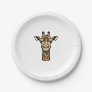 Vintage-Giraffen-Vektorgrafik-Design_1 Pappteller