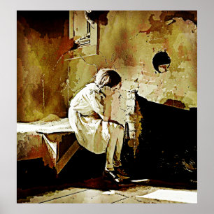 Vintage-Girl-By-Kamin-Plakat Poster