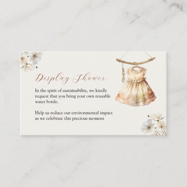 Vintage Girl Clothes Display Duscheinschlusskarte Begleitkarte (Vorderseite)