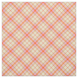 Vintage Girl Kariert Rosa Gelb Orange Niedlich Stoff