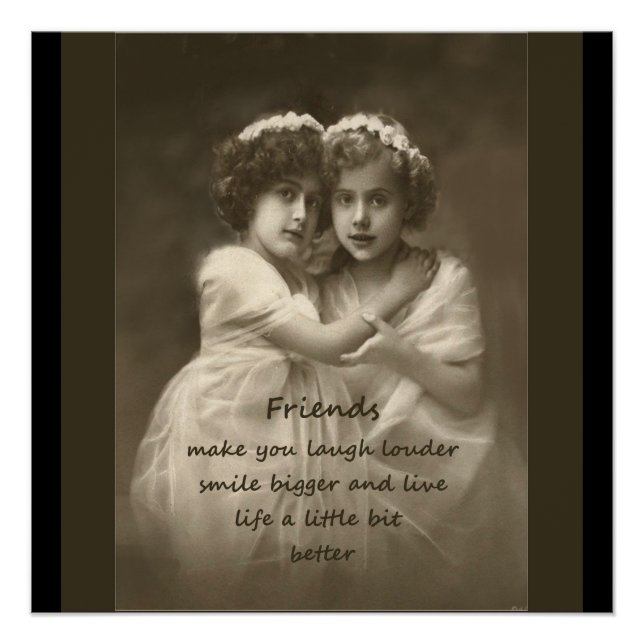 Vintage Girlfriends Freundschaftsangebot Poster (Vorderseite)