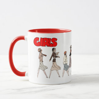 Vintage Girls - Illustration aus Comic von 1933 Tasse