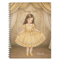 Vintage Girls Notizbuch mit Brenda