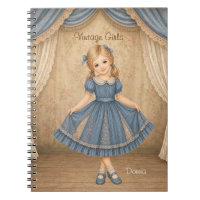 Vintage-Girls-Notizbuch mit Donna