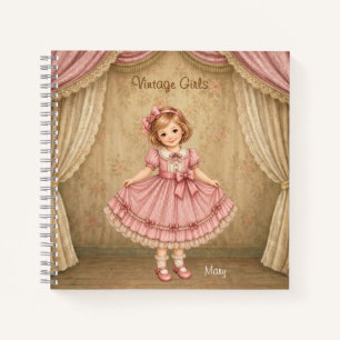 Vintage Girls Notizbuch mit Mary