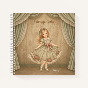 Vintage-Girls-Notizbuch mit Nancy Notizbuch