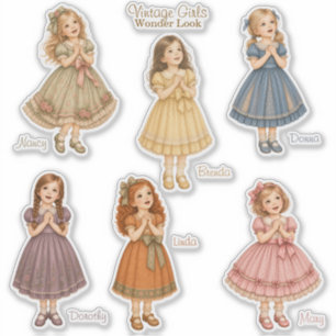 Vintage Girls: Wonder Look Collection Aufkleber
