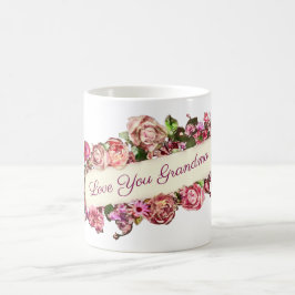 Vintage Girly Floral Liebe Ihr Oma Verwandlungstasse