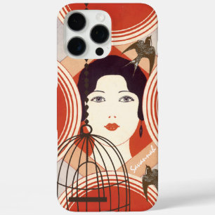 Vintage Girly Vogelkäfig Liebesvogel iPhone 16 Pro Max Hülle