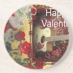 Vintage-Gitarre: Afrikanische braune Schönheit Val Sandstein Untersetzer