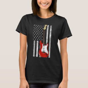 Vintage Gitarre - Amerikanische US-Flagge -Gitarre T-Shirt