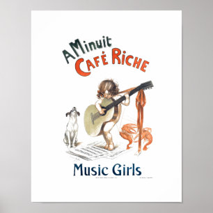 Vintage Gitarre Art Funny Music Coffee Ad Lobster Poster