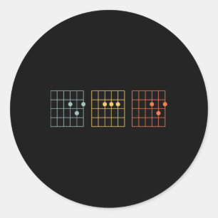 Vintage Gitarre Bester Vater Ever Vater Musik Fant Runder Aufkleber