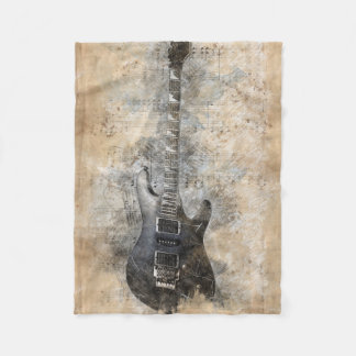 Vintage Gitarre Fleecedecke