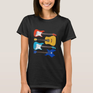 Vintage Gitarre für Men Women Music Band Gitarrist T-Shirt