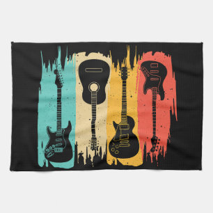 Vintage-Gitarre Geschenk für Männer Frauen Musikba Geschirrtuch