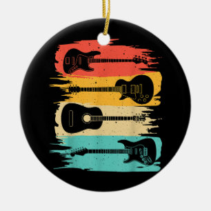 Vintage-Gitarre Geschenk für Männer Frauen Musikba Keramik Ornament