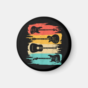 Vintage-Gitarre Geschenk für Männer Frauen Musikba Magnet