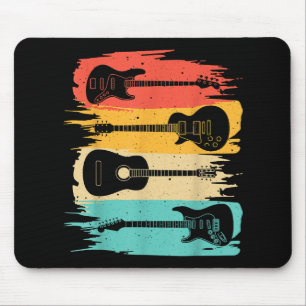 Vintage-Gitarre-Geschenk für Männer Frauen Musikba Mousepad