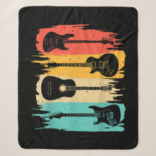 Vintage-Gitarre Geschenk für Männer Frauen Musikba Sherpadecke