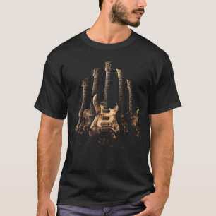 Vintage-Gitarre Gitarrespieler Retro-Gitarre T-Shirt