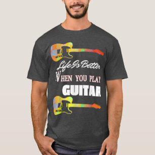 Vintage Gitarre Gitarrist Liebhaber Instrument E-G T-Shirt