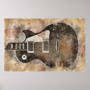 Vintage Gitarre Poster