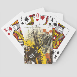 Vintage Gitarre Spielkarten