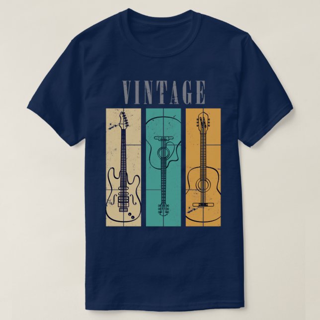 Vintage Gitarre T-Shirt (Design vorne)