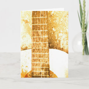 Vintage-Gitarren-Geburtstagskarte Karte