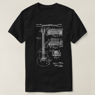 Vintage-Gitarren-Patent-Blueprint-Kunst T-Shirt