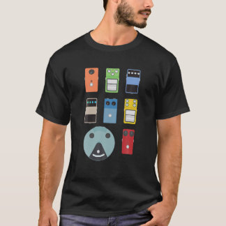 Vintage Gitarren-Pedale für Männermusikband Gui T-Shirt