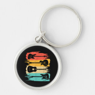 Vintage Gitarrengeschenke für Men Women Music Band Schlüsselanhänger