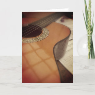 Vintage Gitarrengrüßkarte Karte