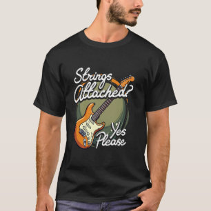 Vintage Gitarrenkopf Musikspieler Lehrer Männer T-Shirt