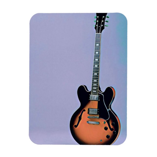 Vintage Gitarrist Magnet (Vertikal)