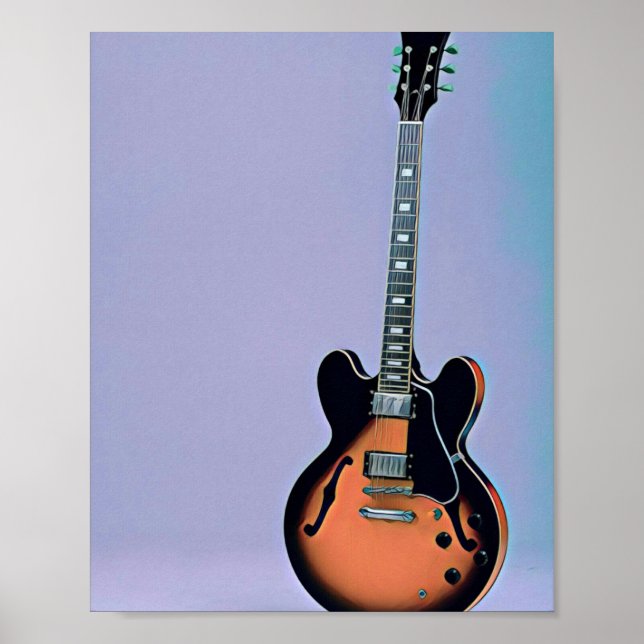 Vintage Gitarrist Poster (Vorne)