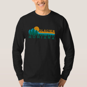 Vintage Glacier Bay Nationalpark Bergsonneuntergan T-Shirt