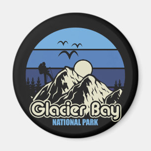 Vintage Glacier Bay Nationalpark Magnet