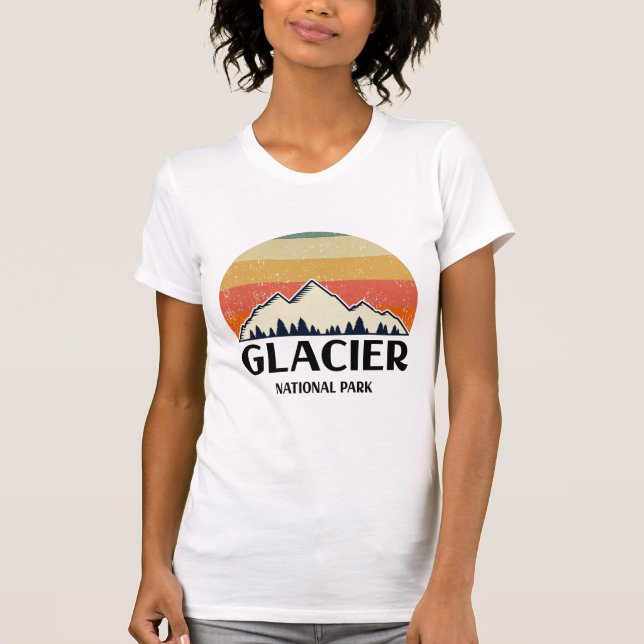 Vintage Glacier National Park T-Shirt (Vorderseite)