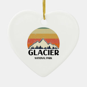 Vintage Glacier-Nationalpark Keramik Ornament