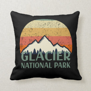 Vintage Glacier-Nationalpark Kissen