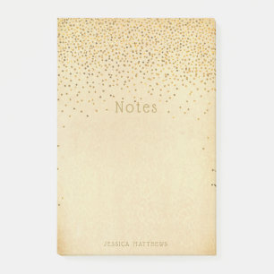 Vintage Glam Gold Konfetti Post-it Klebezettel